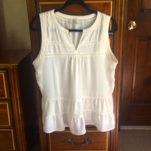 Loft - Sleeveless flounce top
